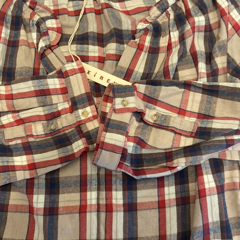 NWT Xirena Juliette flannel top - Picture 5 of 5